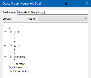 Grouping for Household Size