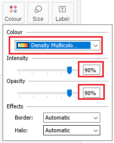 Change Density Colour Settings