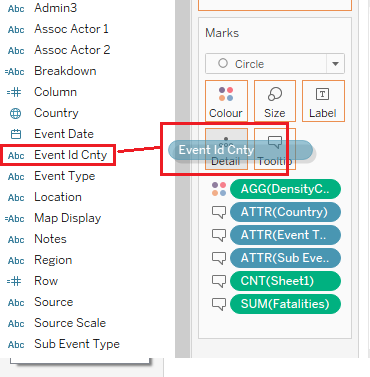 Event Id Cnty field to Detail Icon
